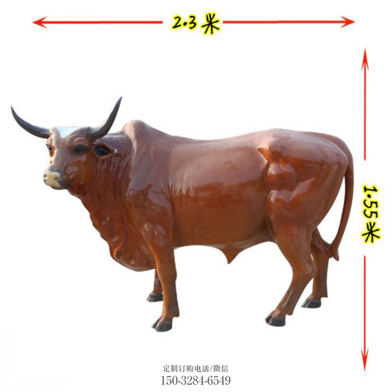 社区彩绘牛雕塑 户外雕塑摆放精选 景区玻璃钢雕塑优选